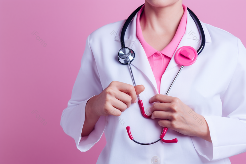 女人粉色医生护士医院听诊器白大褂医疗设备慈善治疗,高清,摄影图,摄影图片,图片大全,摄影图免费下载